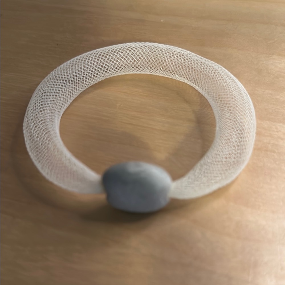 Elegant White Mesh Bracelet